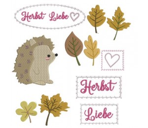 Stickdatei - Igelchen Vollstick inkl. Puschendatei